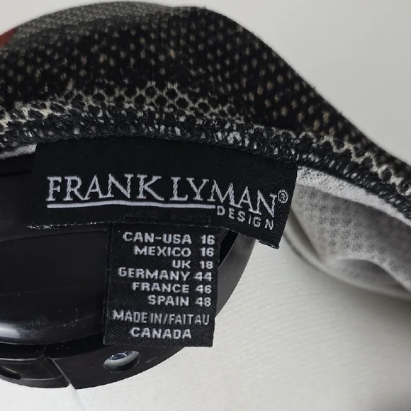 Frank Lyman Montréal Abstract Print Batwing Sleeve Top Black Red Beige Women’s S - Picture 5 of 8